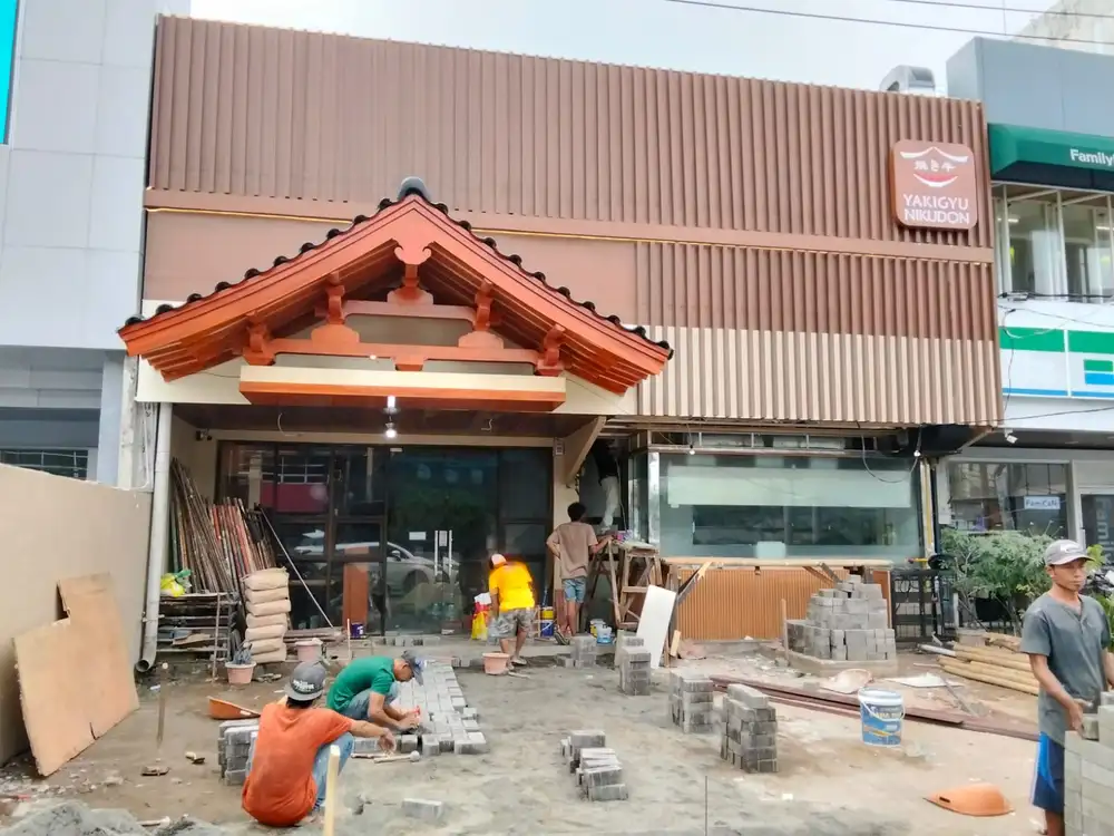 Dokumentasi lanjutan proses renovasi restoran Jepang di Bekasi